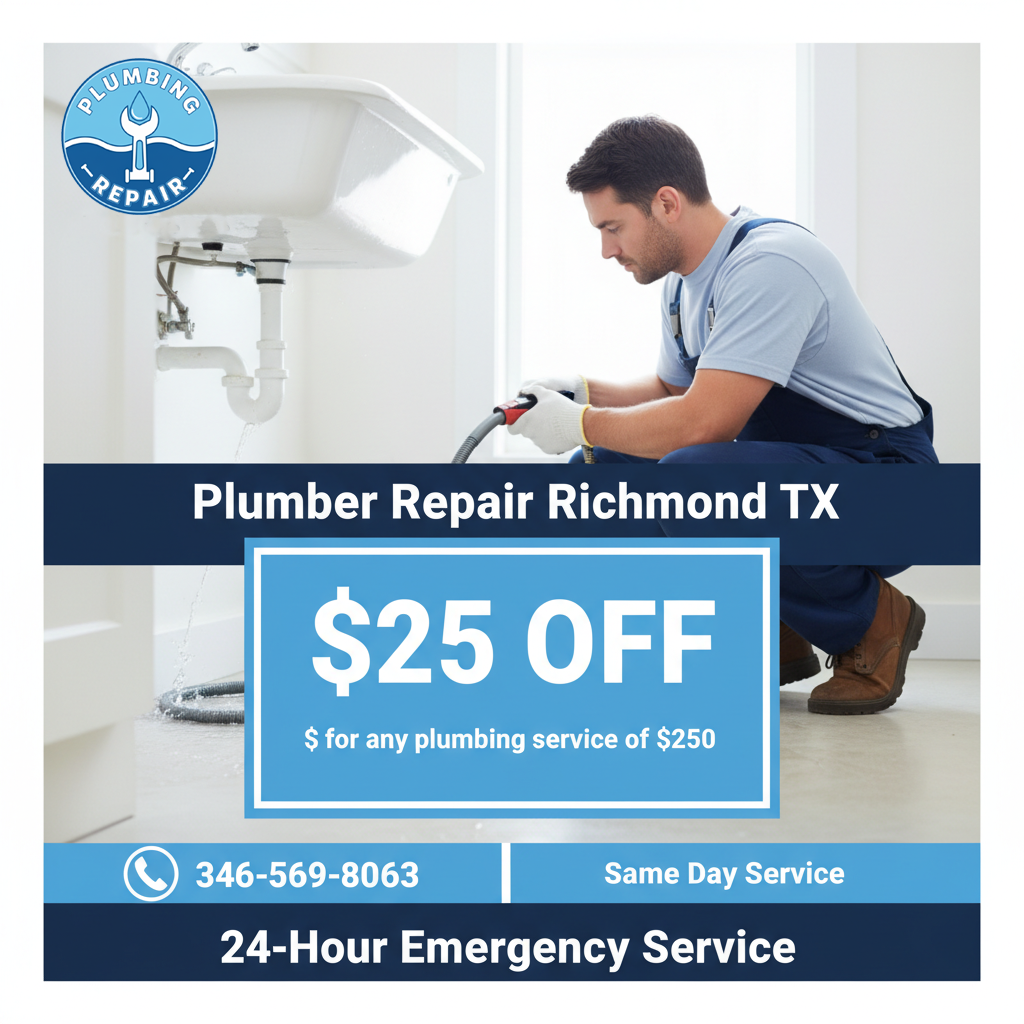 Plumbing Discount Coupon Richmond TX